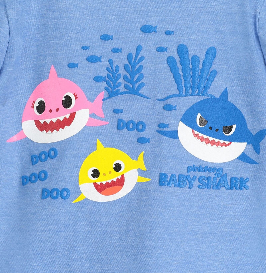 Conjunto de camiseta Pinkfong Baby Shark y pantalones cortos de felpa francesa