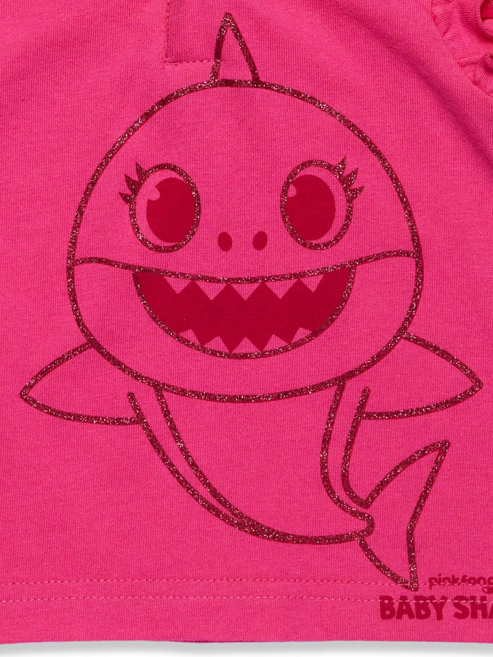 Pinkfong Baby Shark French Terry camiseta gráfica sin mangas y pantalones cortos de French Terry