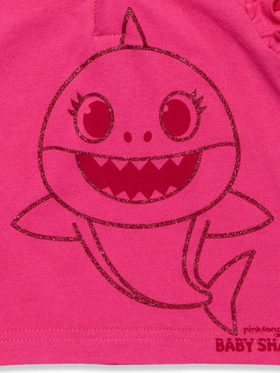 Pinkfong Baby Shark French Terry camiseta gráfica sin mangas y pantalones cortos de French Terry