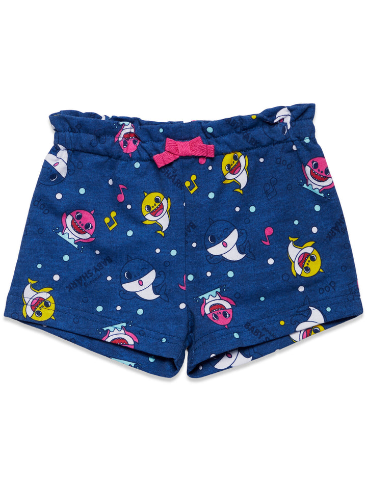 Pinkfong Baby Shark French Terry camiseta gráfica sin mangas y pantalones cortos de French Terry