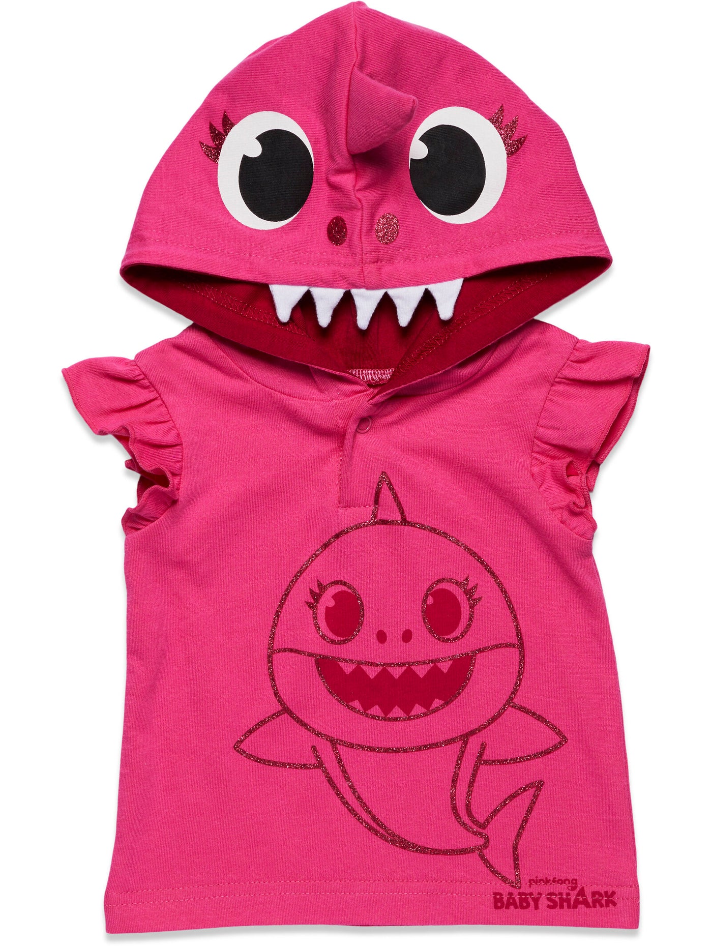 Pinkfong Baby Shark French Terry camiseta gráfica sin mangas y pantalones cortos de French Terry