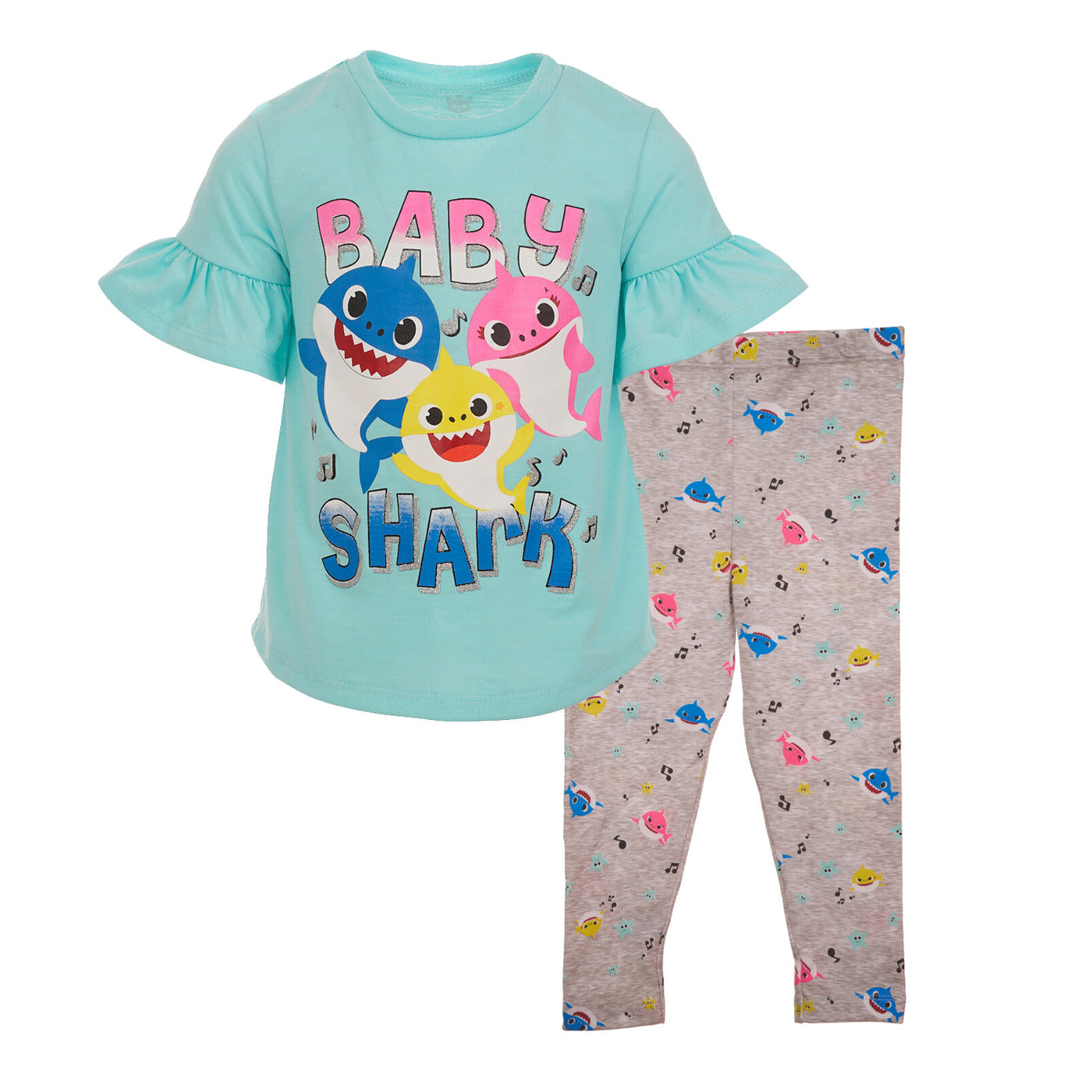 Pinkfong Baby Shark T-Shirt and Leggings Outfit Set