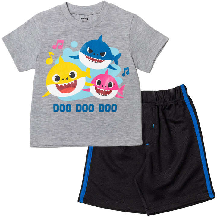 Pinkfong Baby Shark T-Shirt and Mesh Shorts Outfit Set