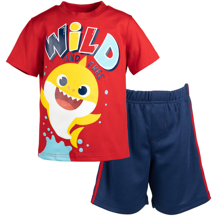 Pinkfong Baby Shark T-Shirt and Mesh Shorts Outfit Set