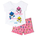 Pinkfong Baby Shark Graphic T-Shirt Bike Shorts and Outfit Set