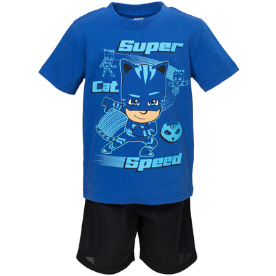 PJ Masks Catboy T-Shirt and Mesh Shorts Outfit Set