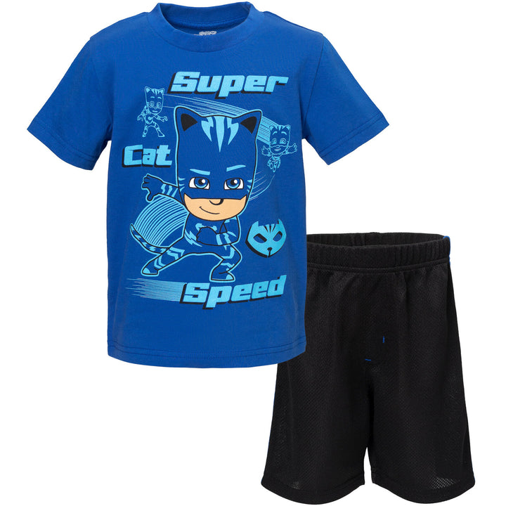 PJ Masks Catboy T-Shirt and Mesh Shorts Outfit Set