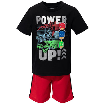 PJ Masks T-Shirt and Mesh Shorts Outfit Set
