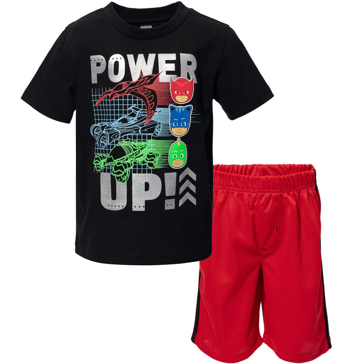 PJ Masks T-Shirt and Mesh Shorts Outfit Set