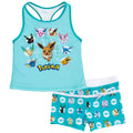 Pokemon Eevee Racerback UPF 50+ Tankini Top and Swim Shorts Outfit Set