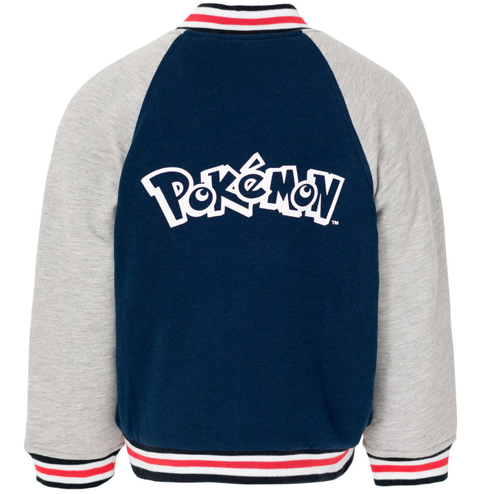 Pokemon French Terry Zip Up Varsity Bomber Jacket