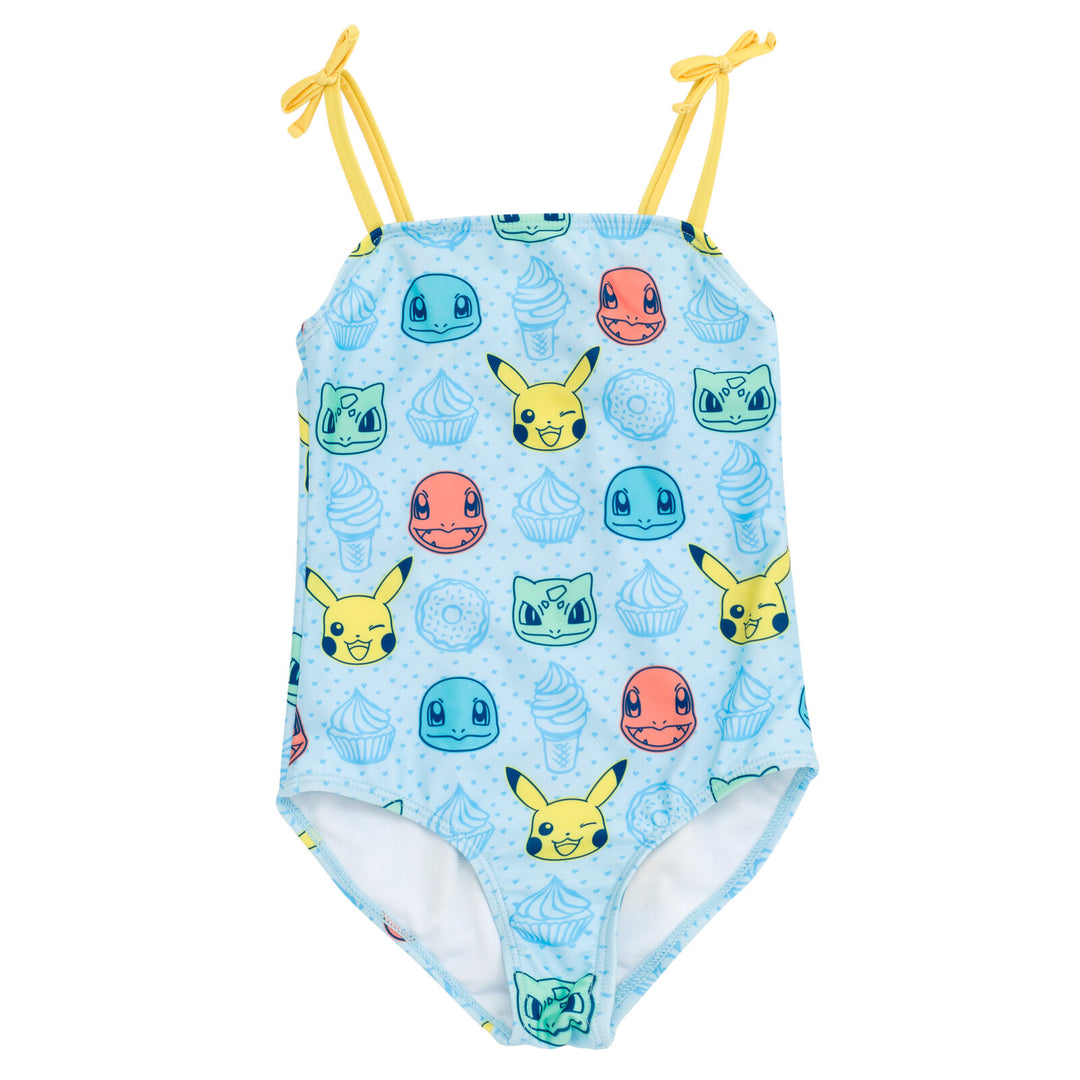 Pokemon Girls UPF 50+ One Piece Bathing Suit to - Blue Pokemon Girls UPF 50+ One Piece Bathing Suit to - Blue
