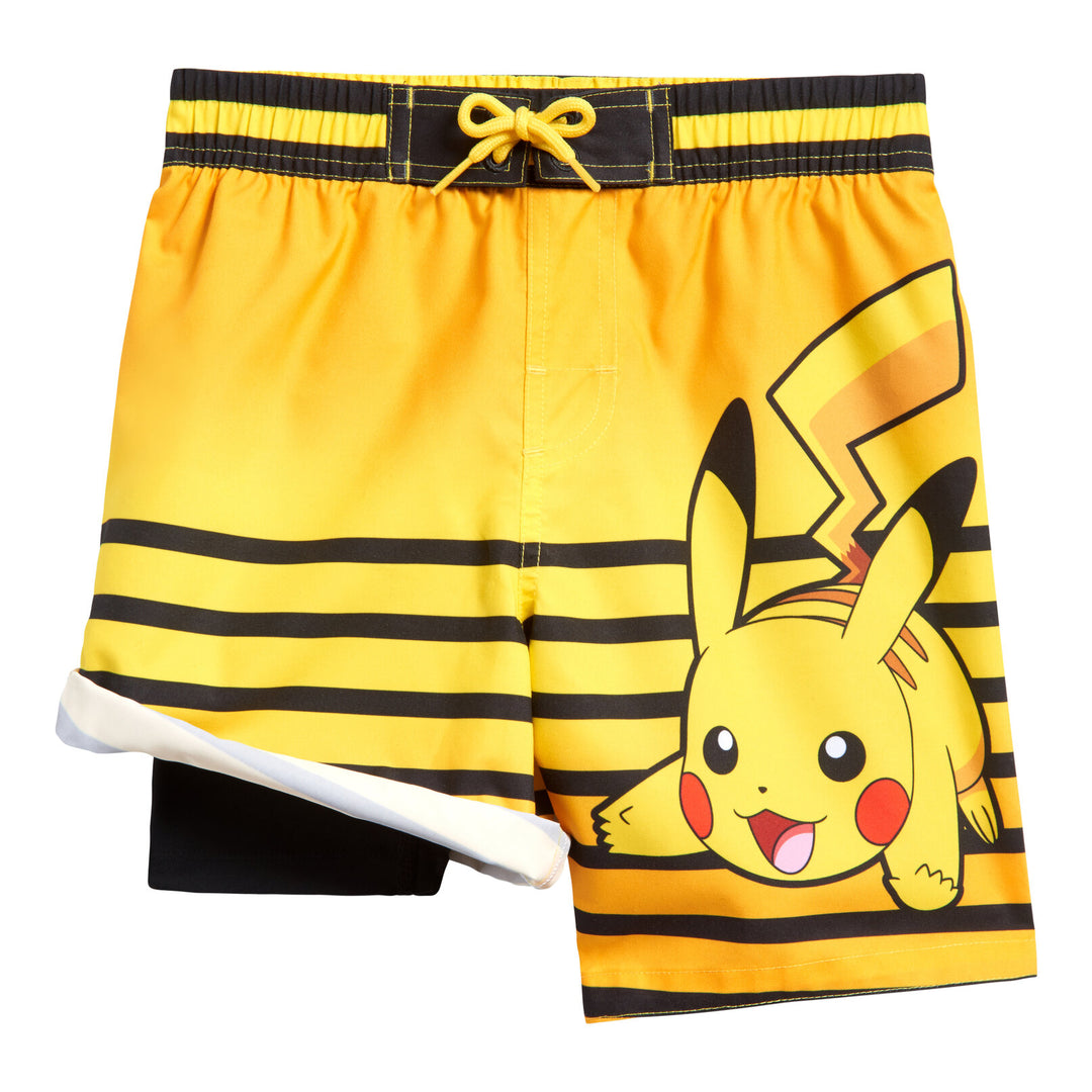 Pokemon Pikachu Compression UPF 50+ Swim Trunks Bathing Suit