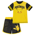 Pokemon Pikachu Rash Guard and Swim Trunks UPF 50+ Outfit Set