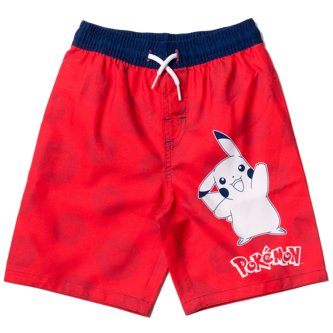 Pokemon Pikachu Rash Guard and Swim Trunks