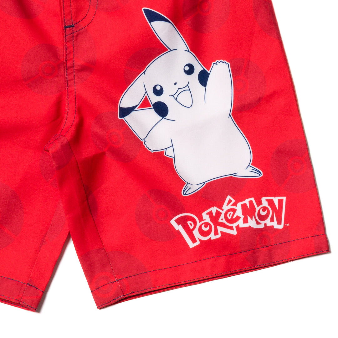 Pokemon Pikachu Rash Guard and Swim Trunks