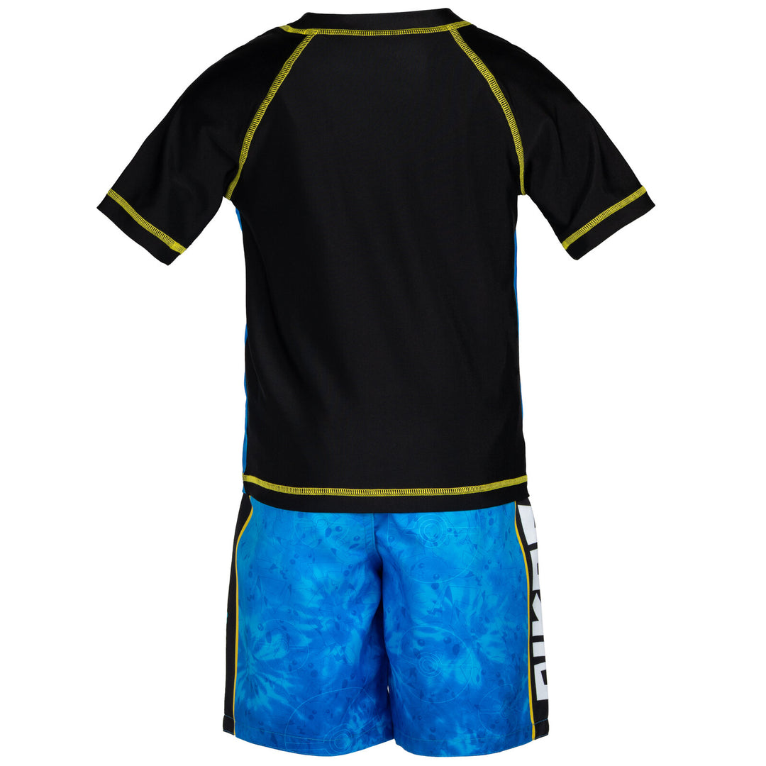 Pokemon Pikachu UPF 50+ Rash Guard Swim Trunks Outfit Set