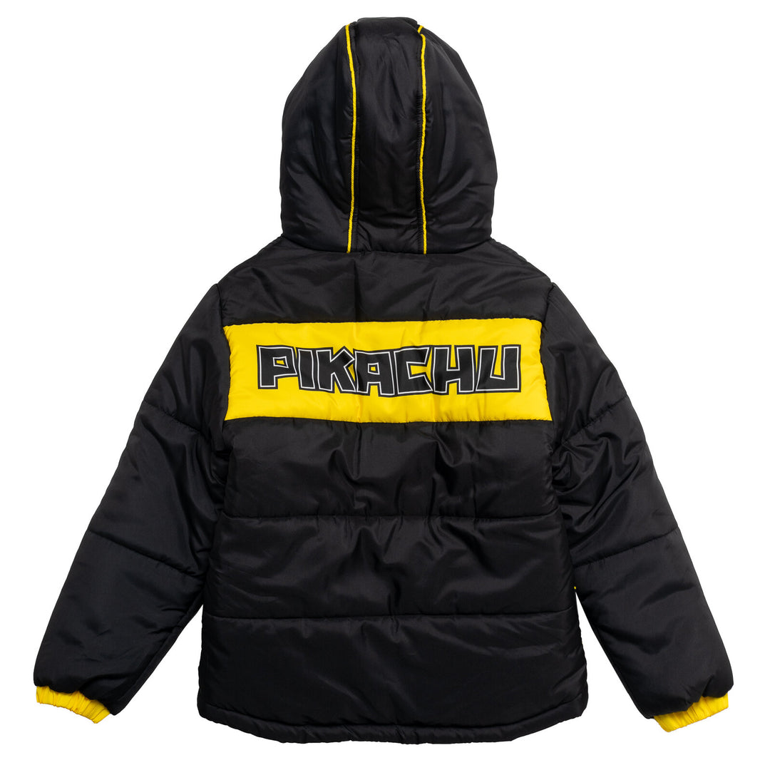 Pokemon Pikachu Zip Up Winter Coat Puffer Jacket