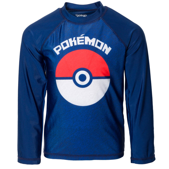 Pokemon UPF 50+ Rash Guard Swim Shirt