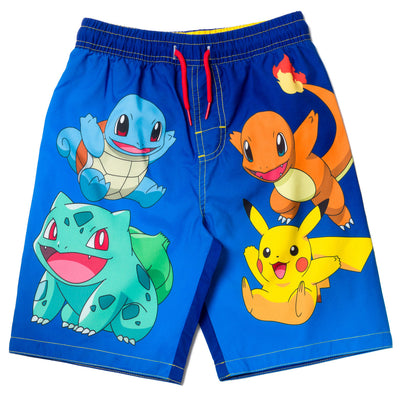 Pokemon UPF 50+ Rash Guard Swim Trunks Outfit Set