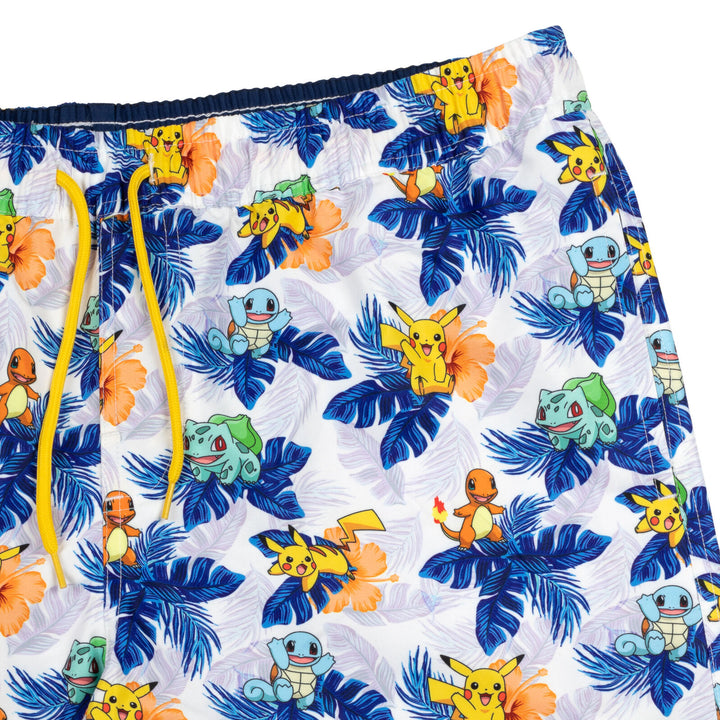 Pokemon UPF 50+ Rash Guard Swim Trunks Outfit Set