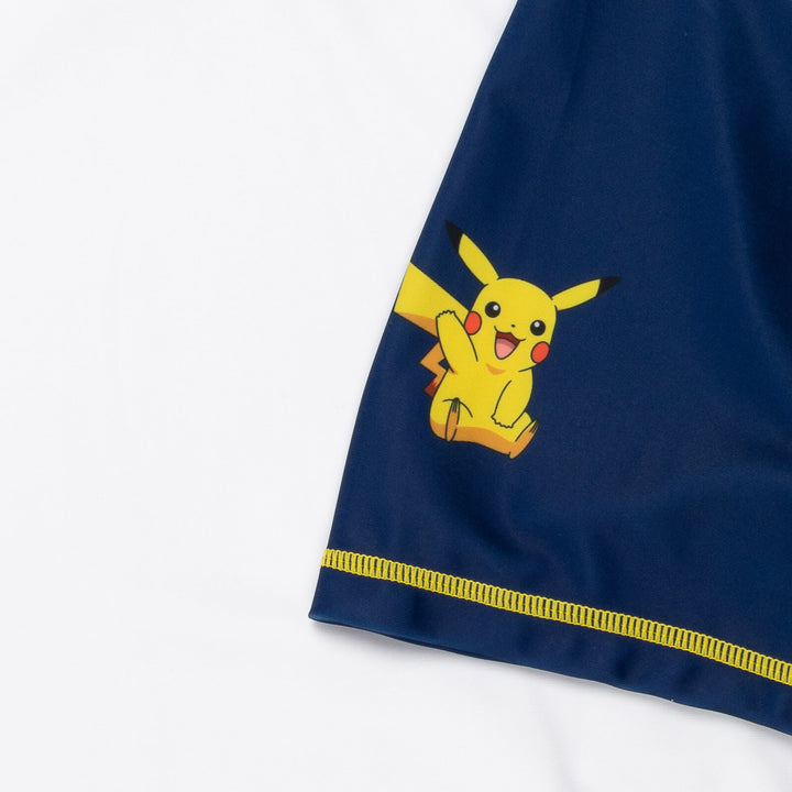 Pokemon UPF 50+ Rash Guard Swim Trunks Outfit Set