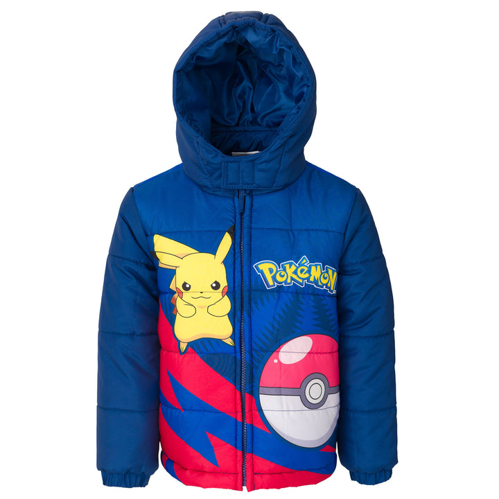 Pokemon Zip Up Winter Coat Puffer Jacket