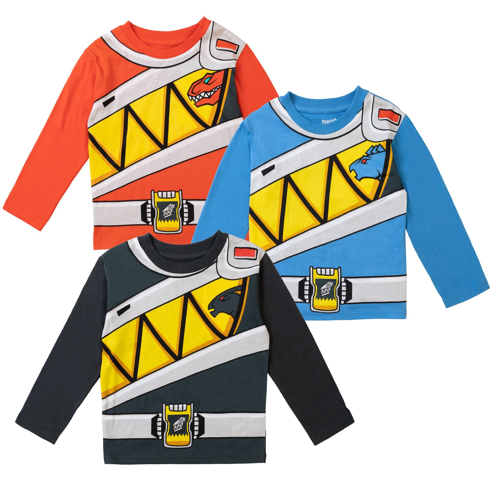 Power Rangers 3 Pack Cosplay Long Sleeve T-Shirts | imagikids Baby and ...