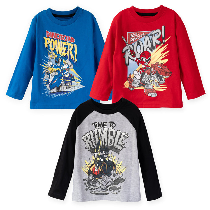 Power Rangers 3 Pack Long Sleeve T-Shirts