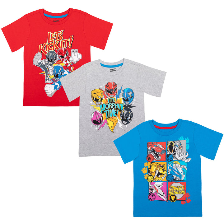 Pack de 3 Power Rangers Camisetas gráficas