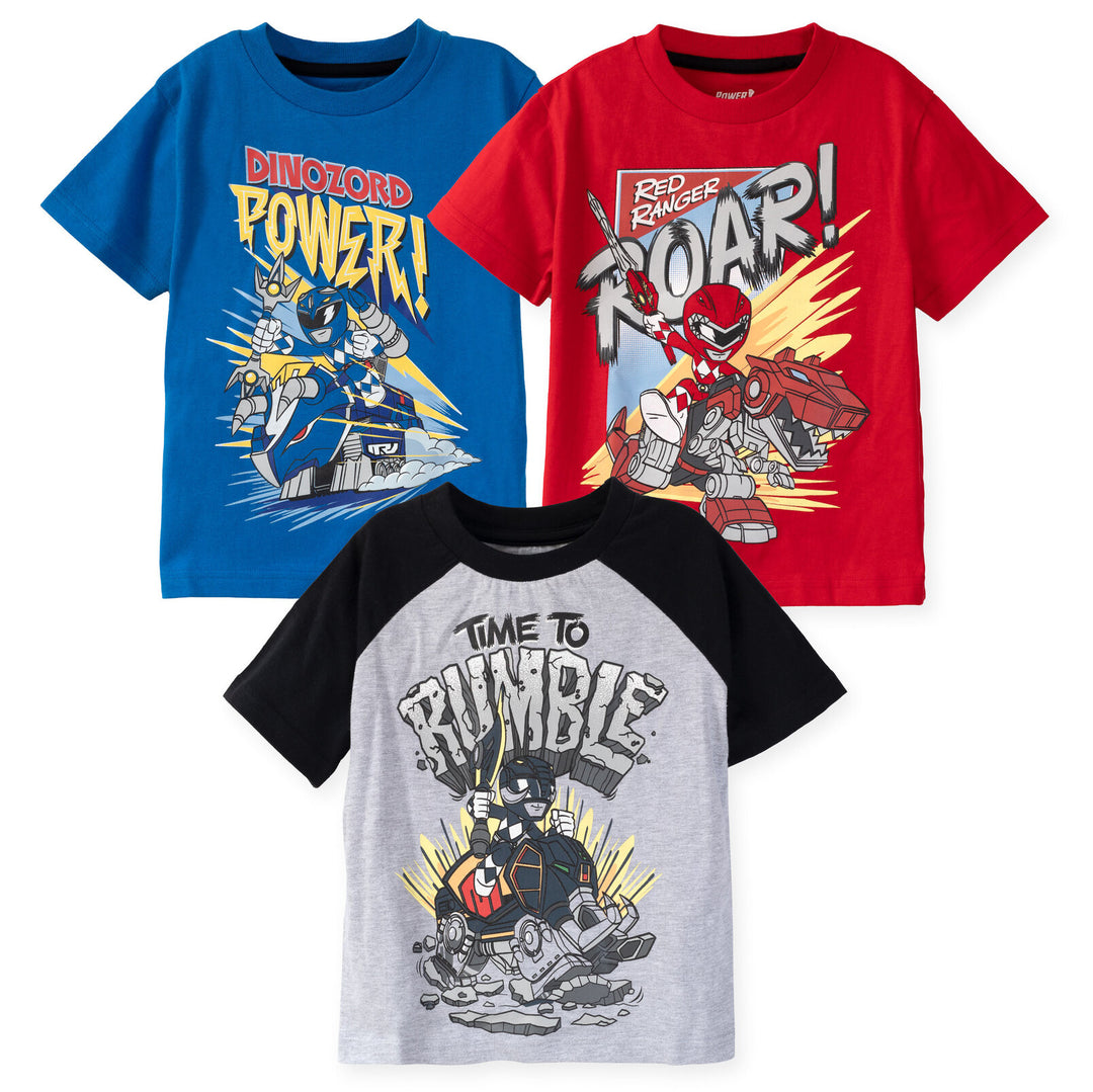 Pack de 3 Power Rangers Camisetas gráficas