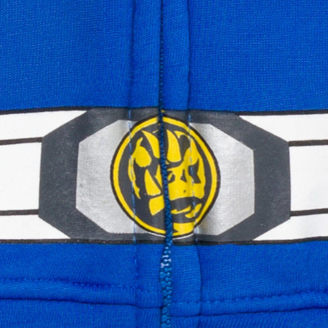 Power Rangers Blue Ranger Fleece Zip Up Cosplay Hoodie