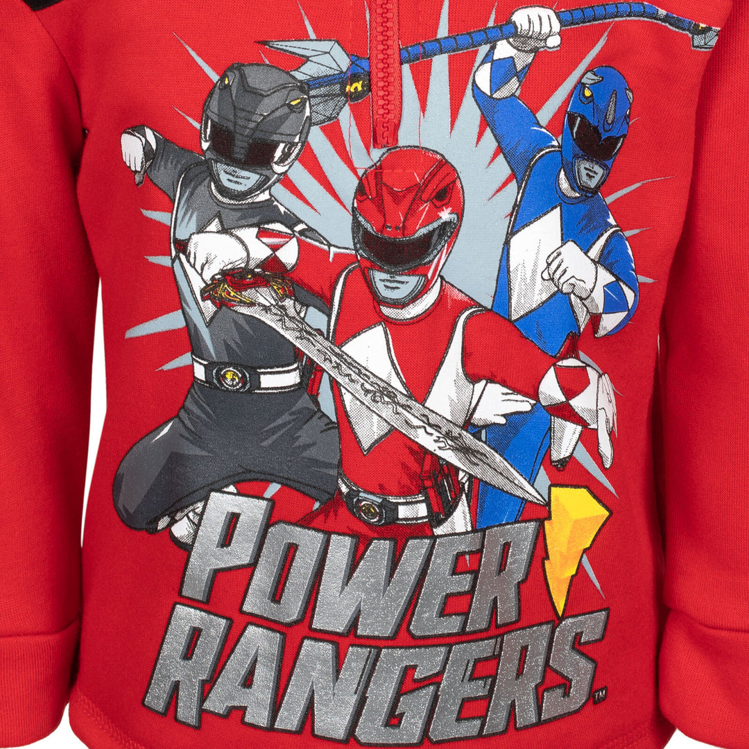 Power Rangers Fleece Half Zip Pullover Hoodie