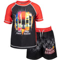 Power Rangers Rash Guard and Swim Trunks Outfit Set