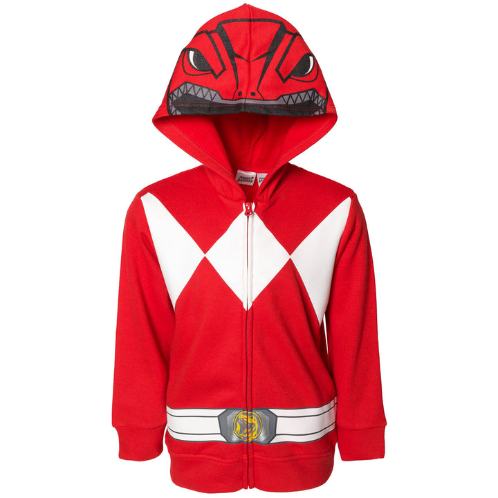 Power Rangers Red Ranger Fleece Zip Up Hoodie