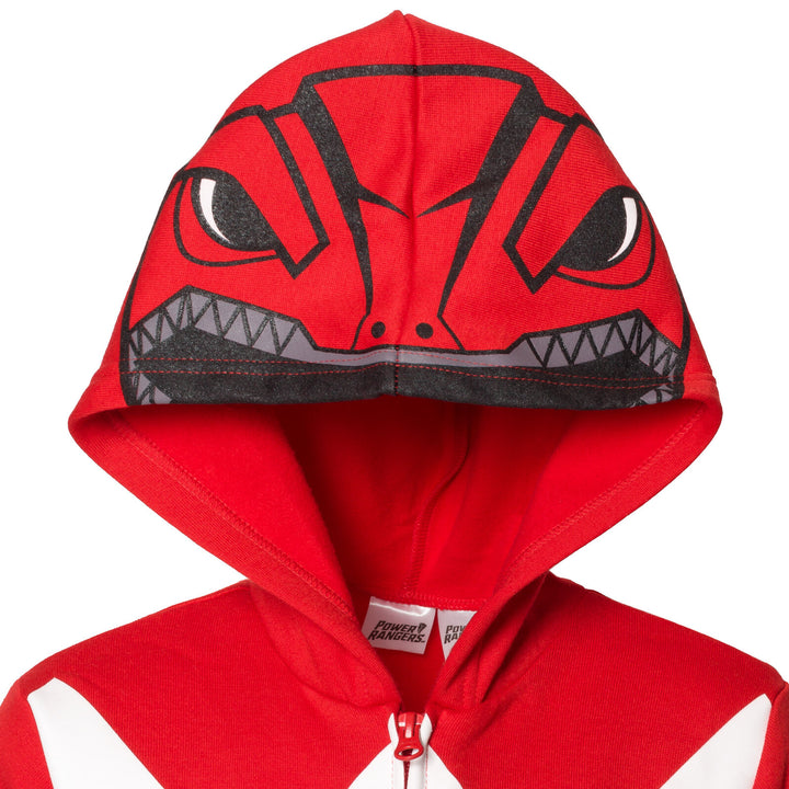 Power Rangers Red Ranger Fleece Zip Up Hoodie