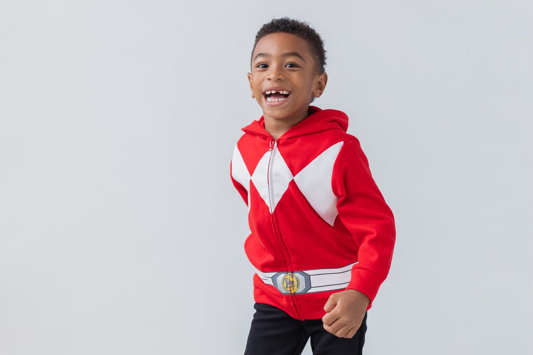 Power Rangers Red Ranger Fleece Zip Up Hoodie