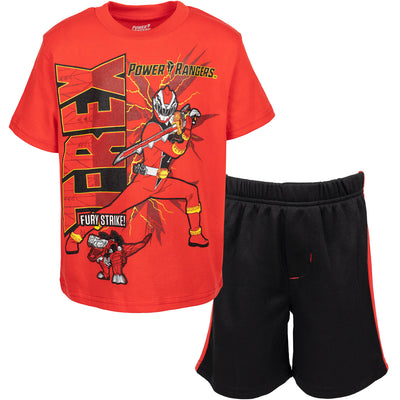 Power Rangers Red Ranger T-Shirt and Mesh Shorts Outfit Set