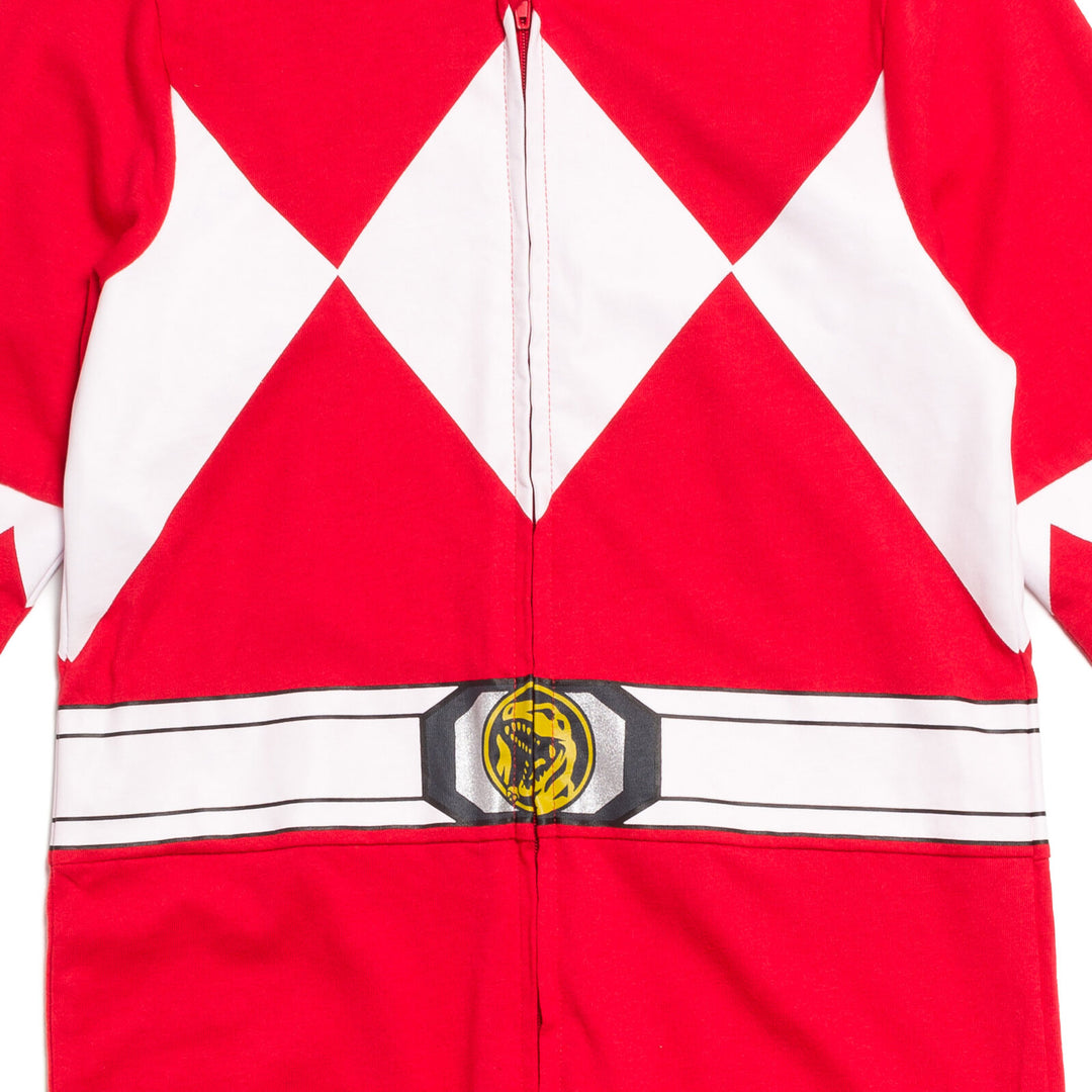 Zipper Rescue Rangers Costume Power Rangers Red Ranger Zip Up Cosplay Coverall | imagikids Baby and ...