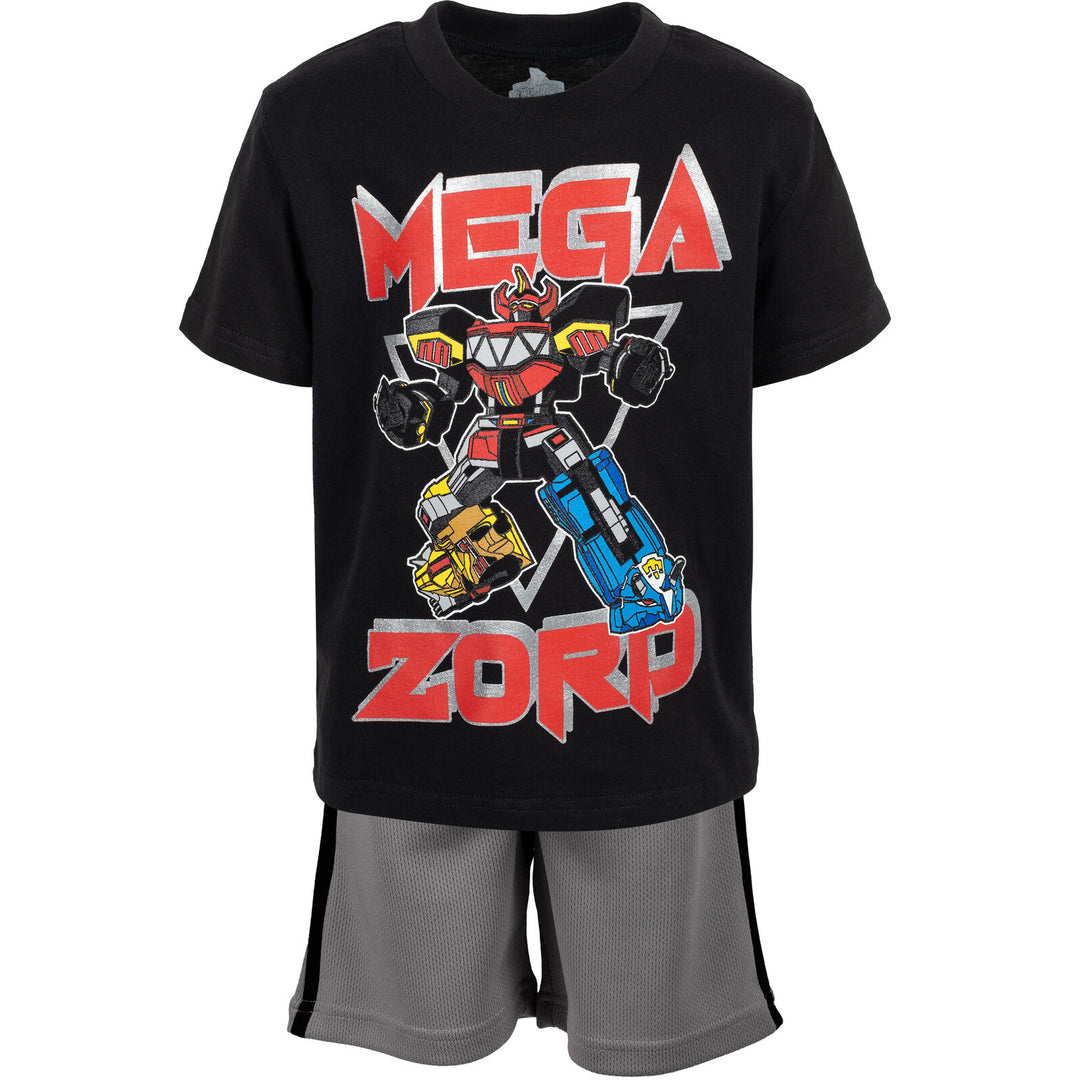 Power Rangers T-Shirt and Mesh Shorts Outfit Set