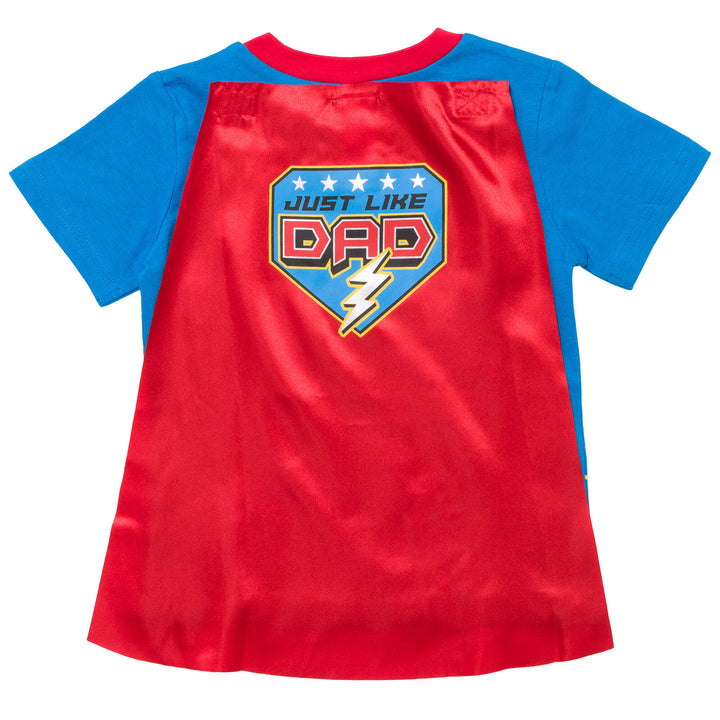 Super Hero Dad Caped Short Sleeve Graphic T-Shirt