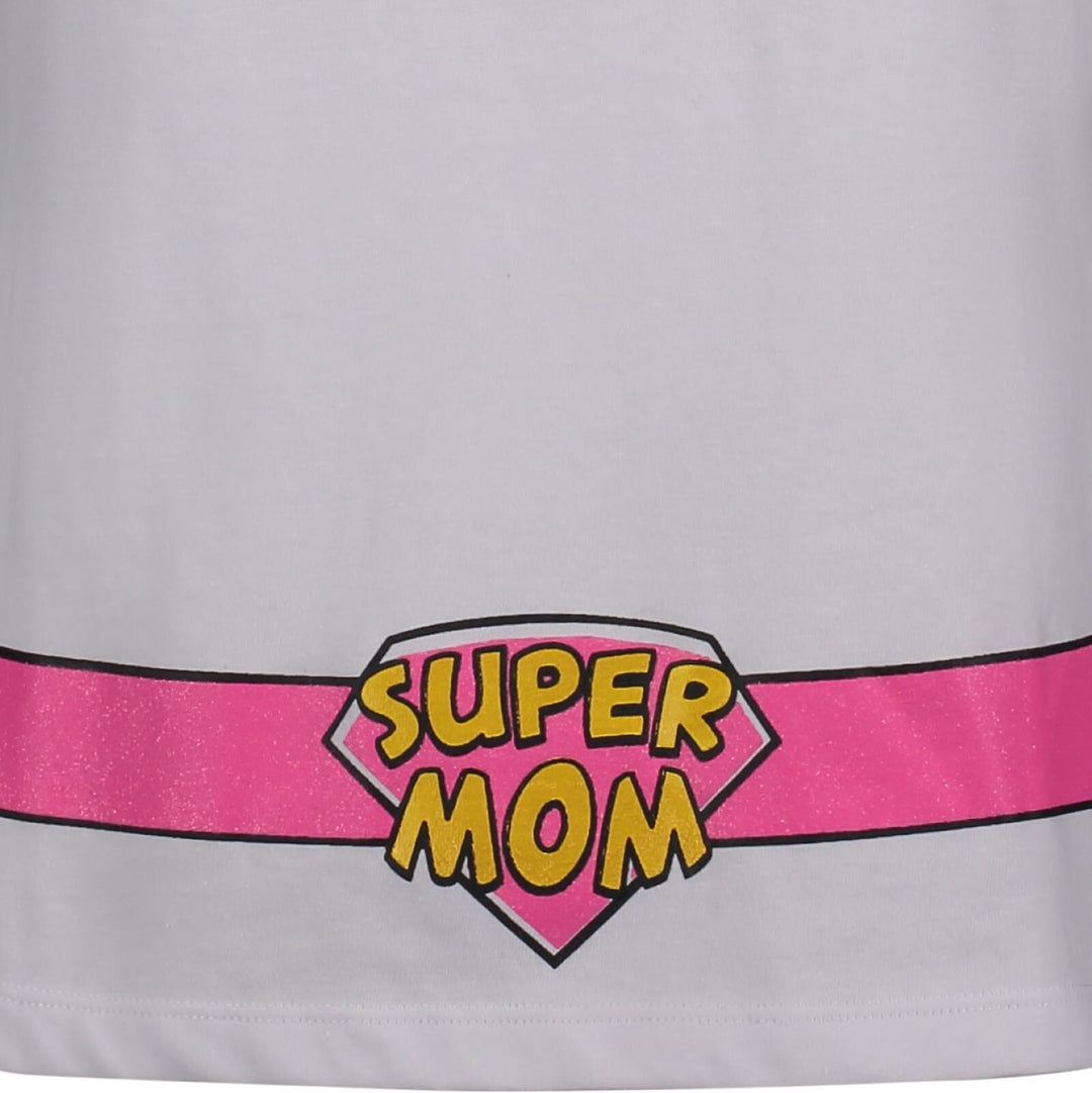 Funstuff Mothers Day Super Hero Mom Caped Graphic T-Shirt & Cape Set