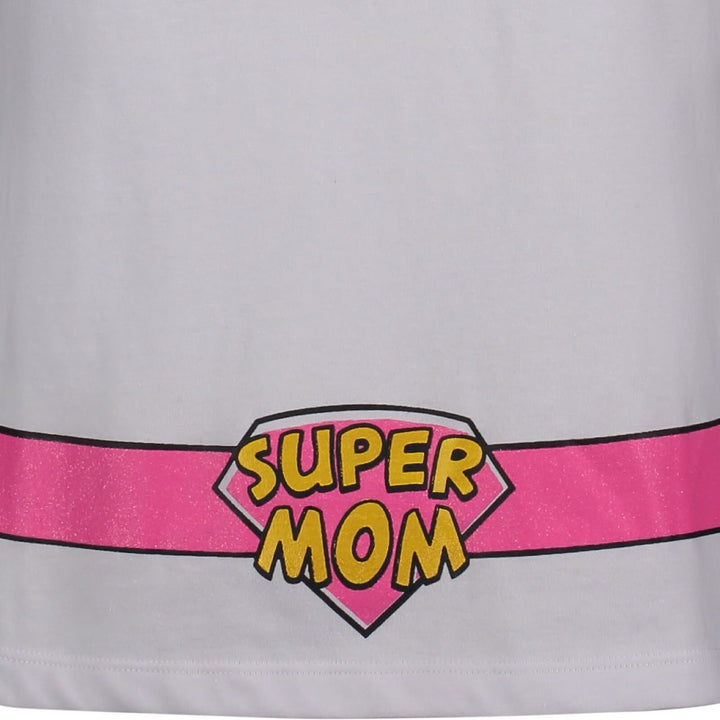 Funstuff Mothers Day Super Hero Mom Caped Graphic T-Shirt & Cape Set