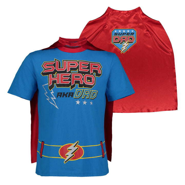 Dad Superhero Cape Short Sleeve Graphic T-Shirt