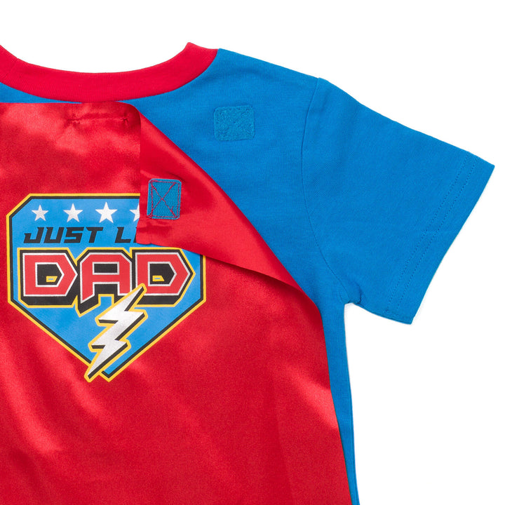 Super Hero Dad Caped Short Sleeve Graphic T-Shirt