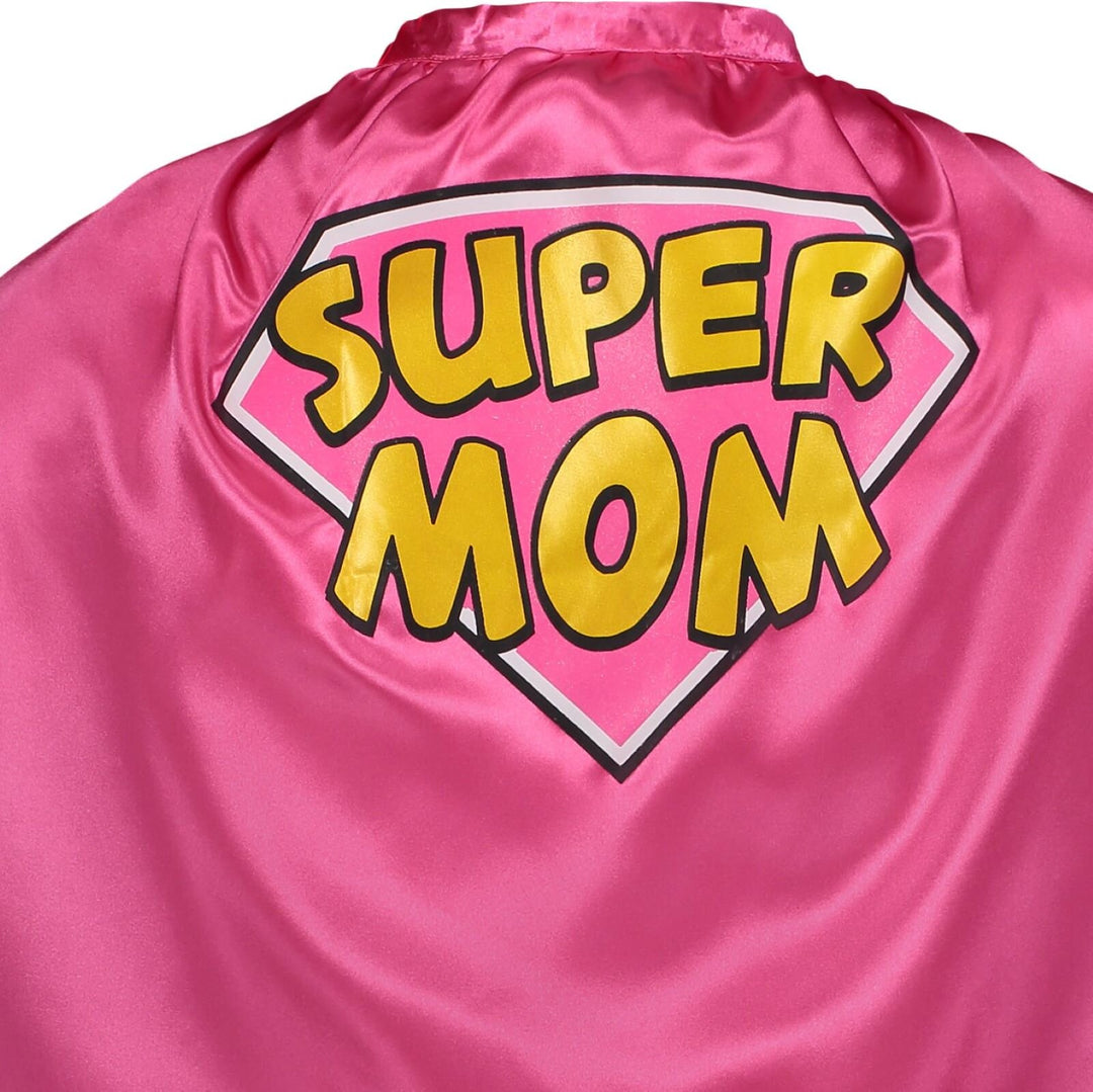 Funstuff Mothers Day Super Hero Mom Caped Graphic T-Shirt & Cape Set