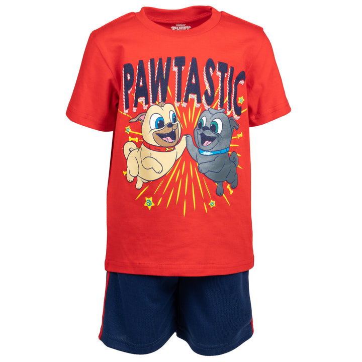 Puppy Dog Pals Athletic T-Shirt Mesh Shorts Outfit Set