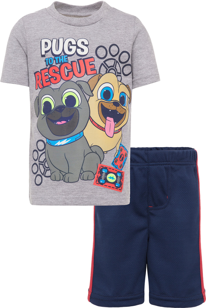 Puppy Dog Pals Athletic T-Shirt Mesh Shorts Outfit Set