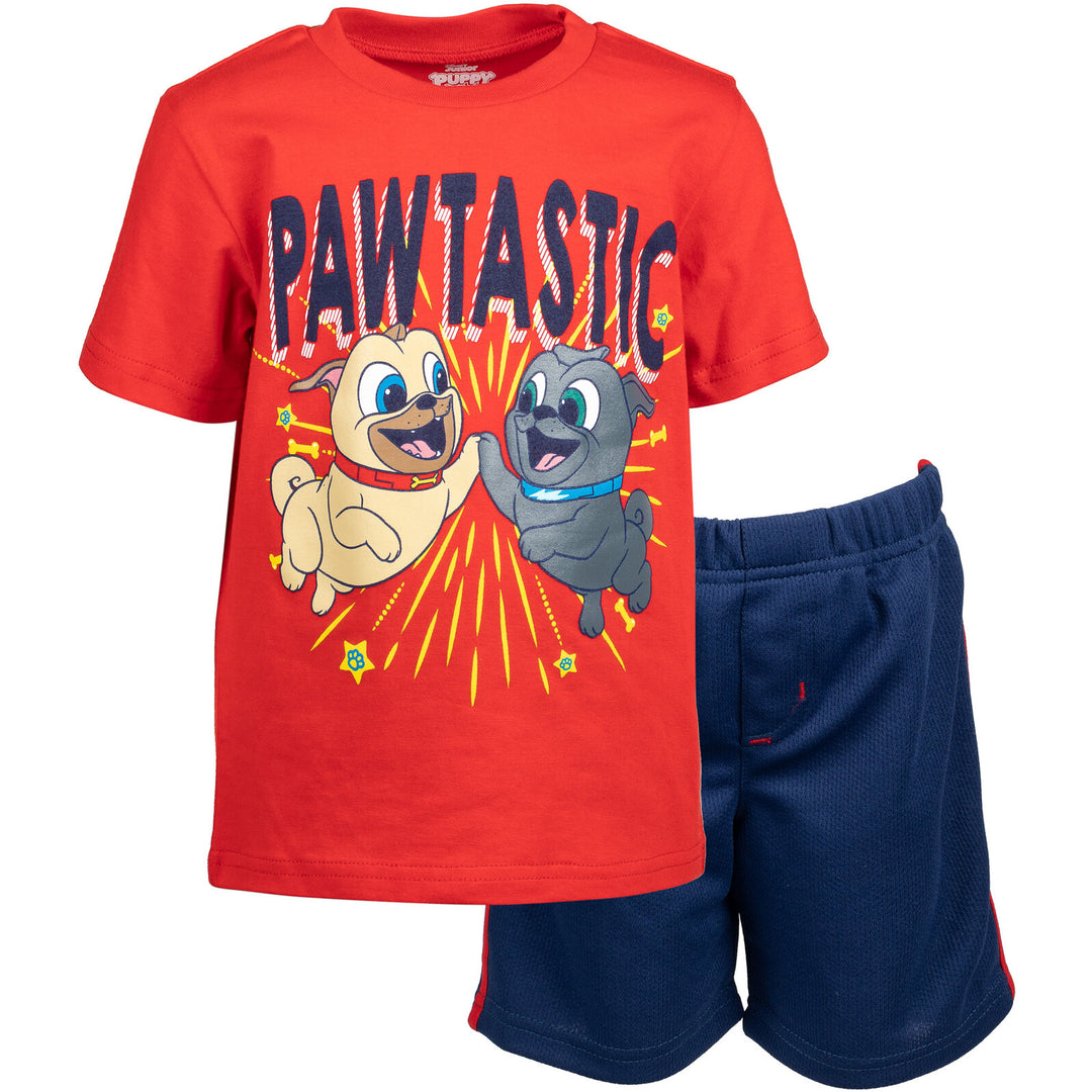 Puppy Dog Pals Athletic T-Shirt Mesh Shorts Outfit Set