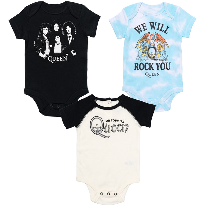 Queen 3 Pack Short Sleeve Bodysuits